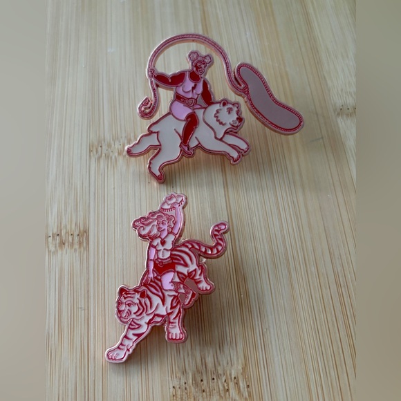 Women's History Month Pink Enamel Pins (set of 2) - Picture 1 of 6